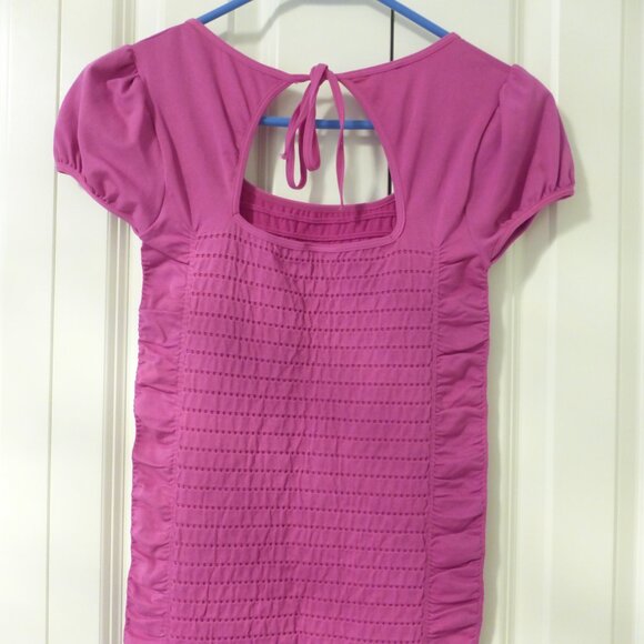 GUILTY! Dark pink stretchy form fitting midi dress - Picture 6 of 9